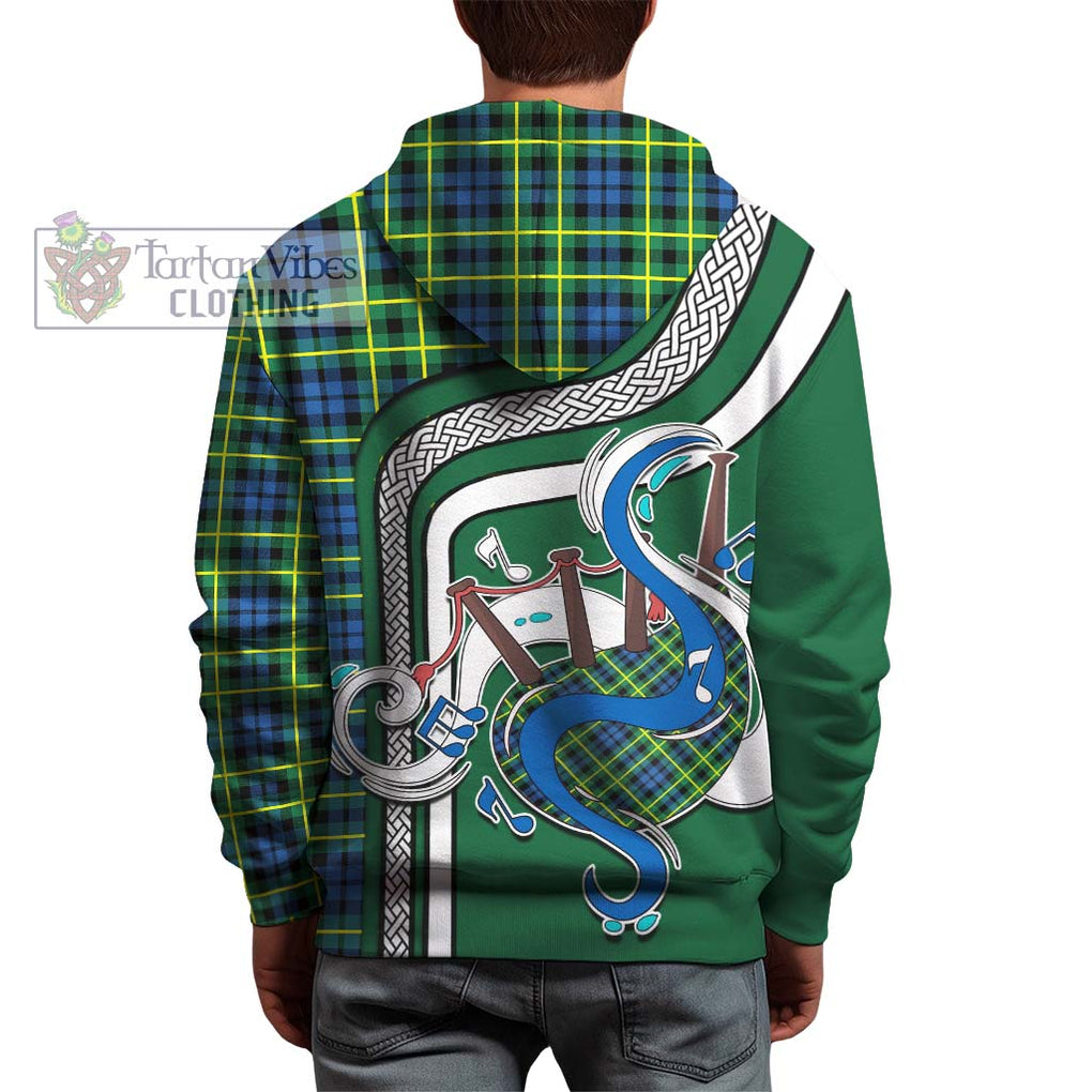 Campbell of Breadalbane Ancient Tartan Hoodie with Epic Bagpipe Style - Tartanvibesclothing Shop