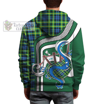 Campbell of Breadalbane Ancient Tartan Hoodie with Epic Bagpipe Style