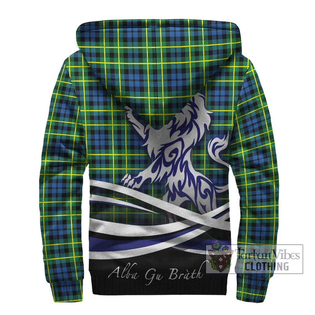 Campbell of Breadalbane Ancient Tartan Sherpa Hoodie with Alba Gu Brath Regal Lion Emblem - Tartanvibesclothing Shop