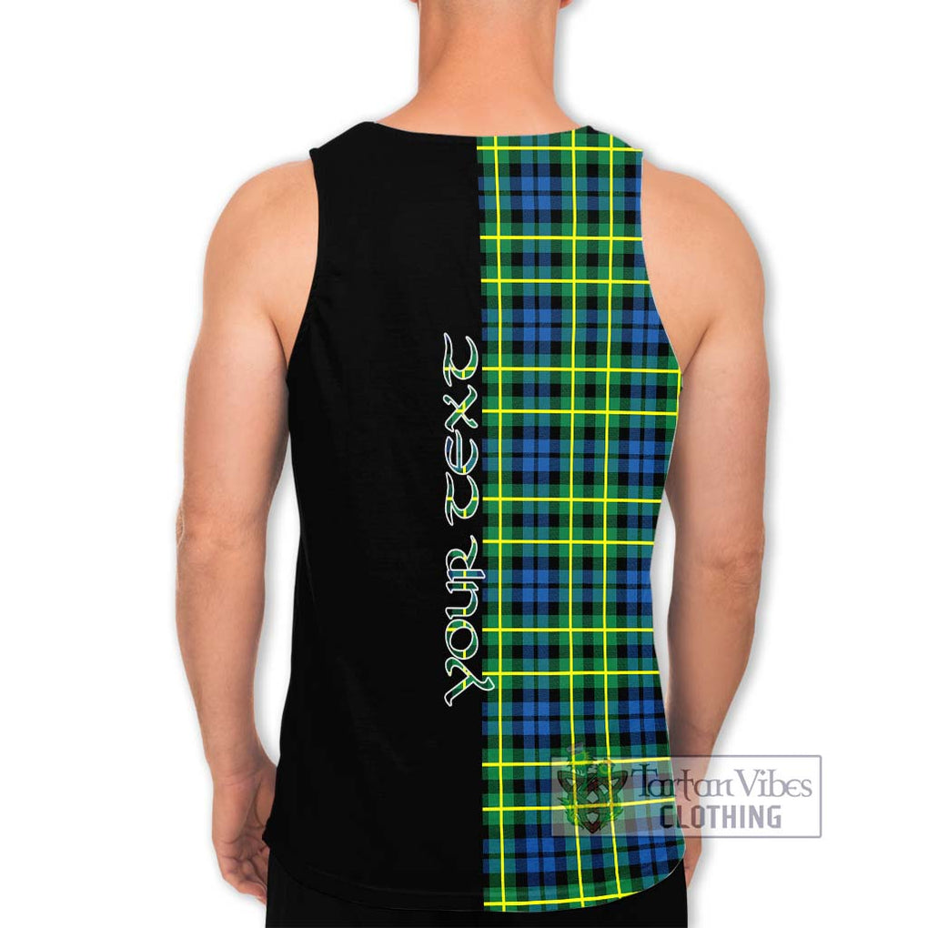 Campbell of Breadalbane Ancient Tartan Men's Tank Top with Family Crest and Half Of Me Style - Tartanvibesclothing Shop