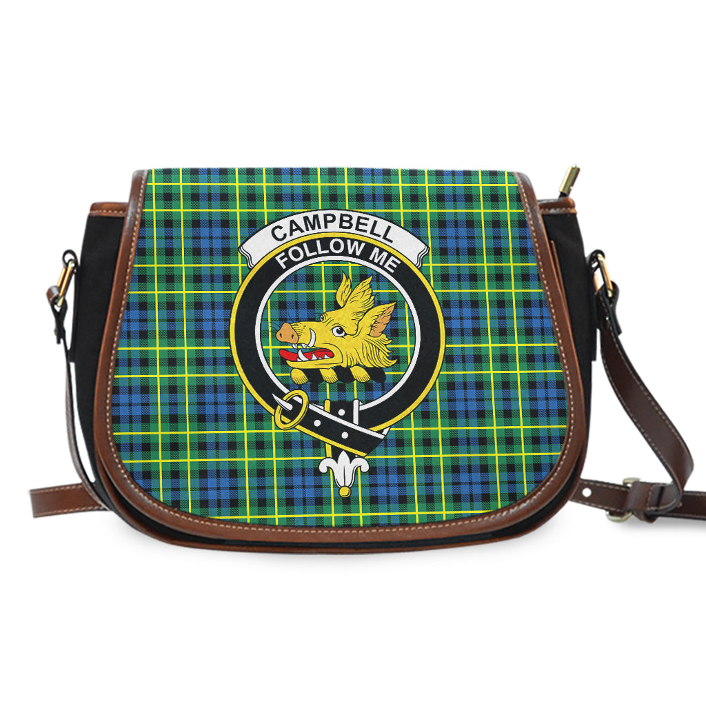 Campbell of Breadalbane Ancient Tartan Saddle Bag with Family Crest - Tartan Vibes Clothing