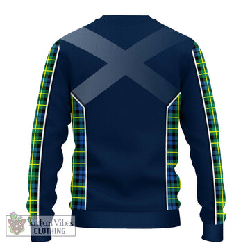 Campbell of Breadalbane Ancient Tartan Ugly Sweater with Family Crest and Lion Rampant Vibes Sport Style