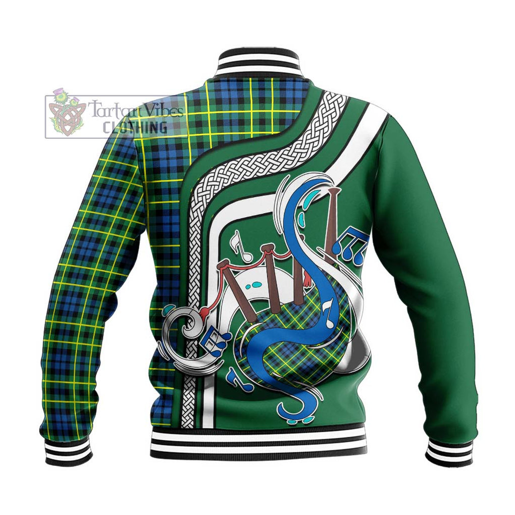 Tartan Vibes Clothing Campbell of Breadalbane Ancient Tartan Baseball Jacket with Epic Bagpipe Style