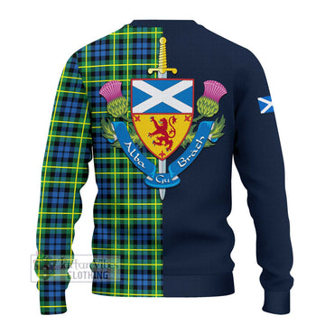 Campbell of Breadalbane Ancient Tartan Ugly Sweater with Scottish Lion Royal Arm Half Style