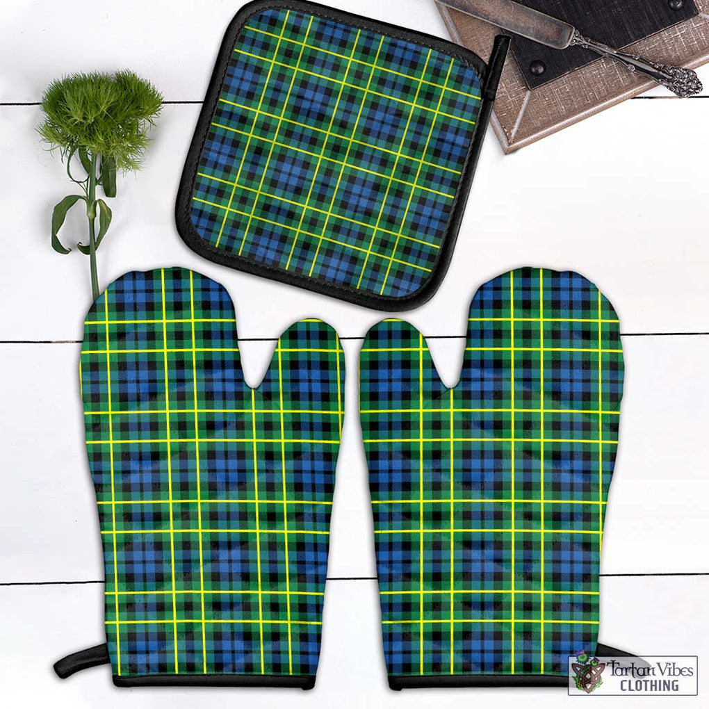 Campbell of Breadalbane Ancient Tartan Combo Oven Mitt & Pot-Holder Combo 1 Oven Mitt & 1 Pot-Holder Black - Tartan Vibes Clothing