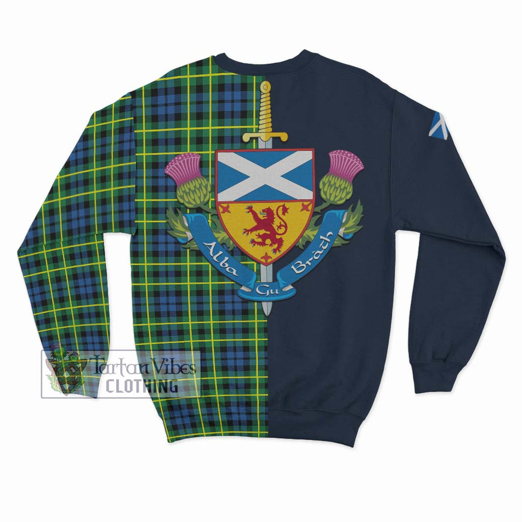 Tartan Vibes Clothing Campbell of Breadalbane Ancient Tartan Sweatshirt with Scottish Lion Royal Arm Half Style