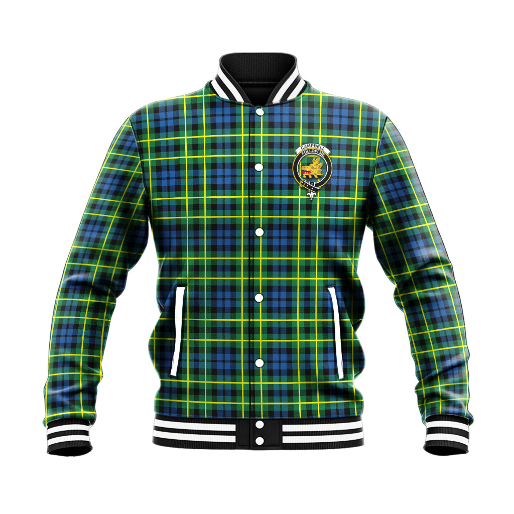 Campbell of Breadalbane Ancient Tartan Baseball Jacket with Family Crest - Tartan Vibes Clothing