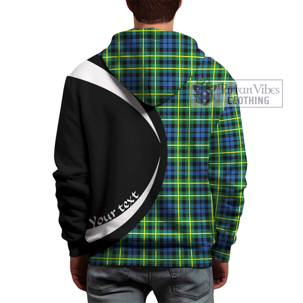 Tartan Vibes Clothing Campbell of Breadalbane Ancient Tartan Hoodie with Family Crest Circle Style