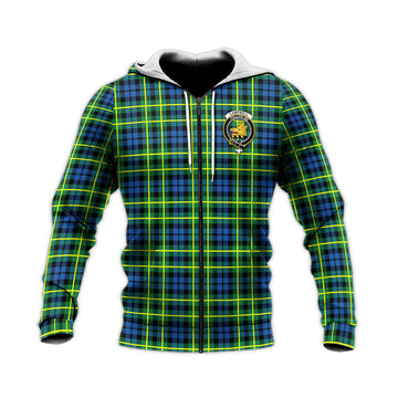 Campbell of Breadalbane Ancient Tartan Knitted Hoodie with Family Crest