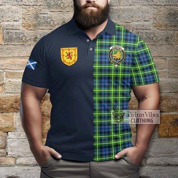 Campbell of Breadalbane Ancient Tartan Polo Shirt Alba with Scottish Lion Royal Arm Half Style