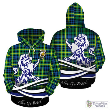 Campbell of Breadalbane Ancient Tartan Hoodie with Alba Gu Brath Regal Lion Emblem