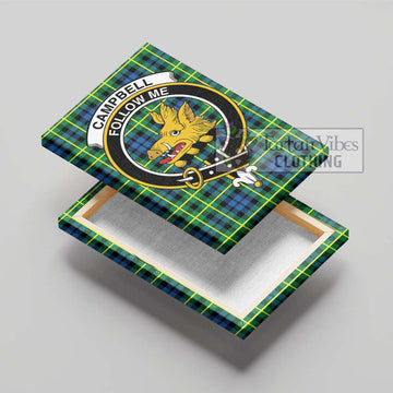 Campbell of Breadalbane Ancient Tartan Canvas Print Wall Art with Family Crest