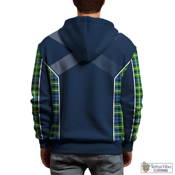 Campbell of Breadalbane Ancient Tartan Hoodie with Family Crest and Scottish Thistle Vibes Sport Style