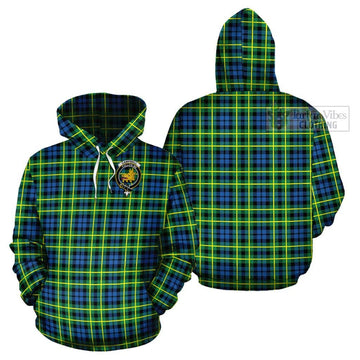 Campbell of Breadalbane Ancient Tartan Cotton Hoodie with Family Crest