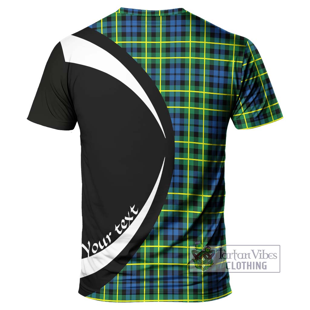 Tartan Vibes Clothing Campbell of Breadalbane Ancient Tartan T-Shirt with Family Crest Circle Style