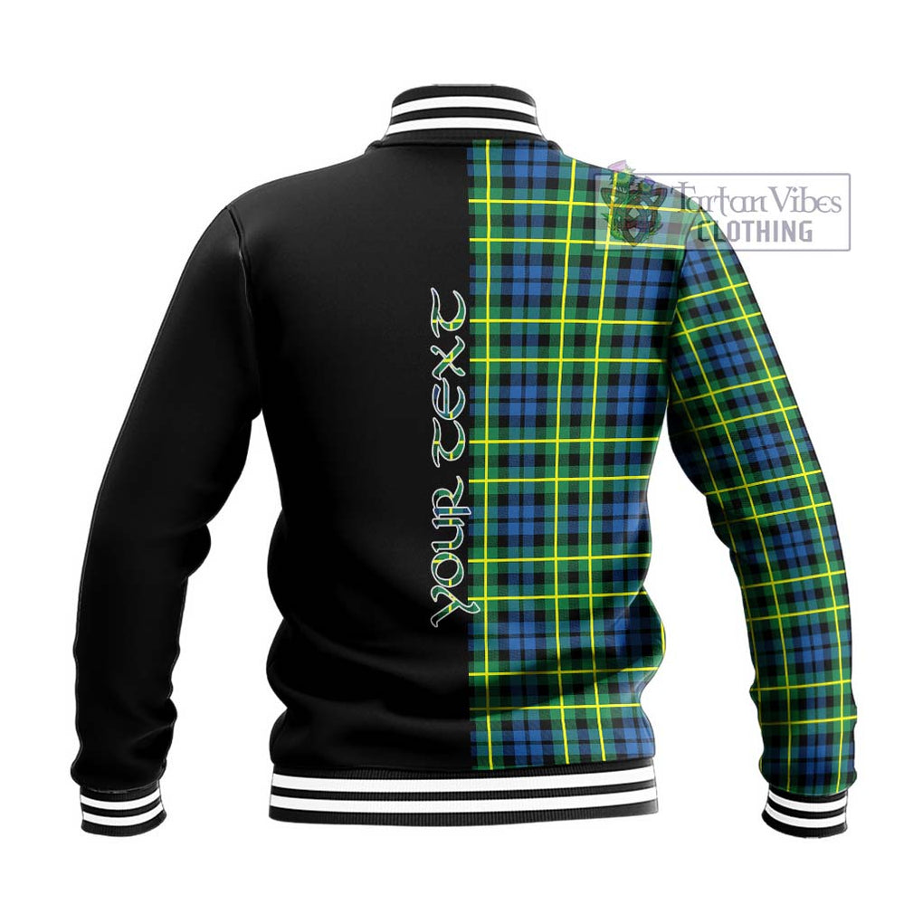 Campbell of Breadalbane Ancient Tartan Baseball Jacket with Family Crest and Half Of Me Style - Tartanvibesclothing Shop