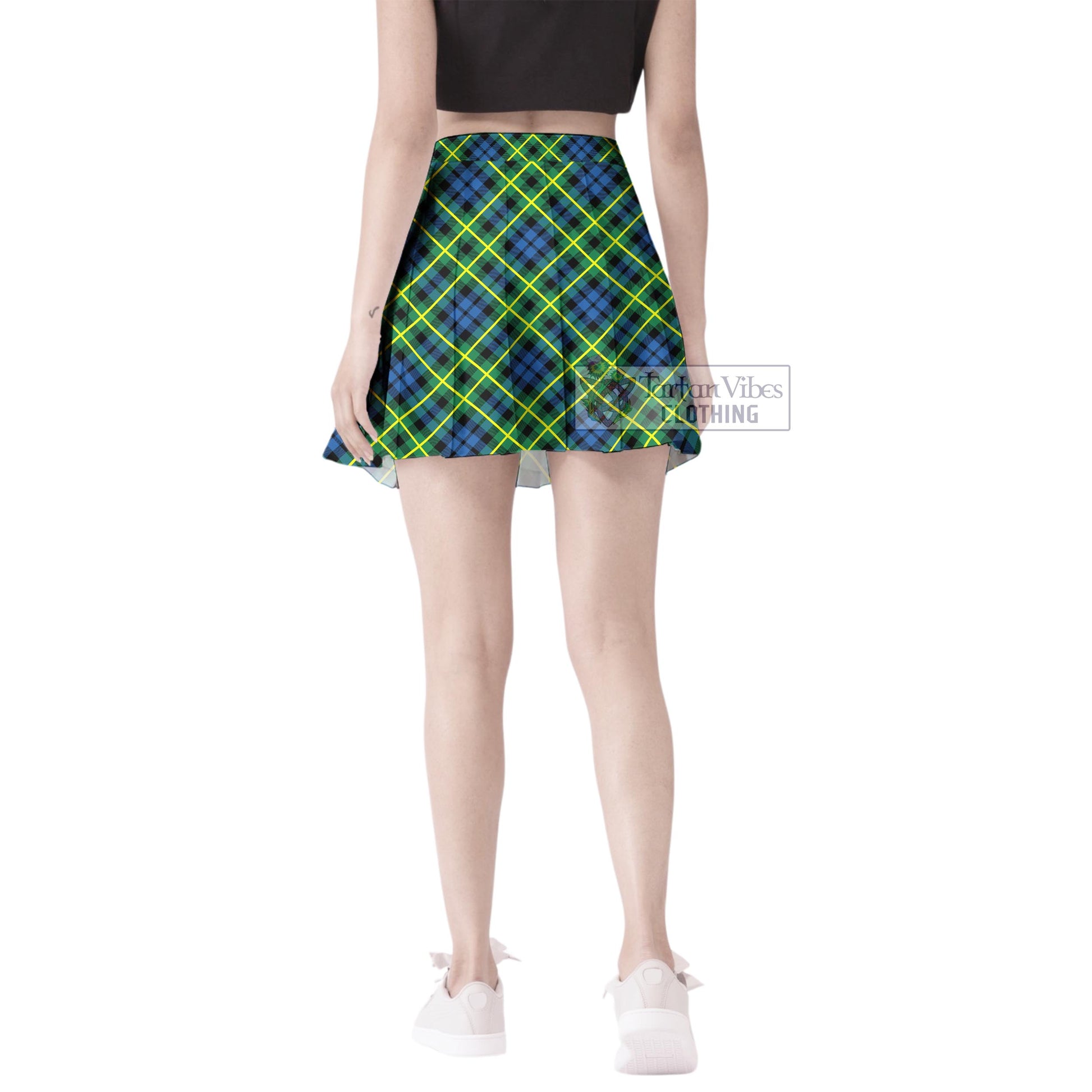 Tartan Vibes Clothing Campbell of Breadalbane Ancient Tartan Women's Plated Mini Skirt