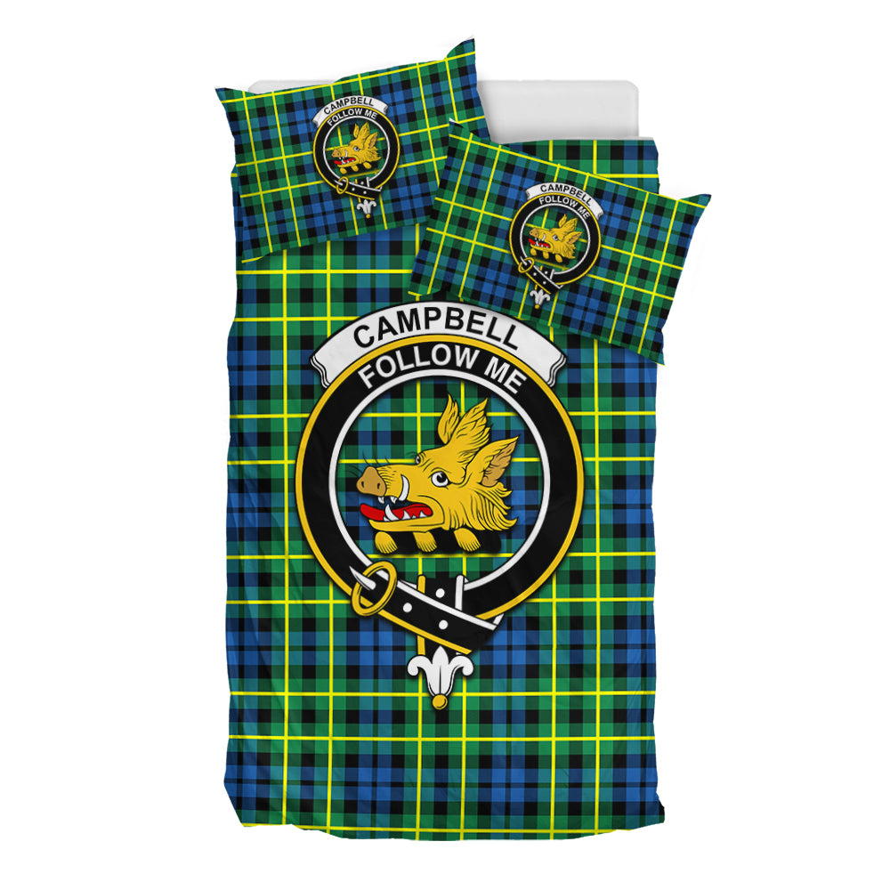 Campbell of Breadalbane Ancient Tartan Bedding Set with Family Crest - Tartan Vibes Clothing