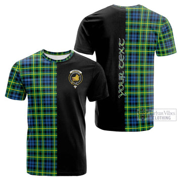 Campbell of Breadalbane Ancient Tartan Cotton T-shirt with Family Crest and Half Of Me Style