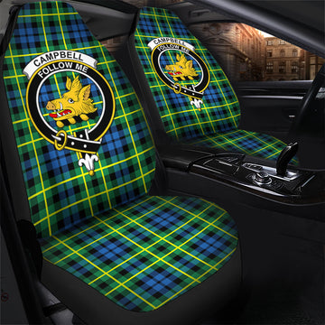 Campbell of Breadalbane Ancient Tartan Car Seat Cover with Family Crest