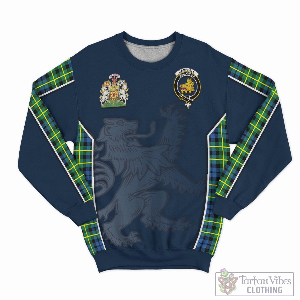 Tartan Vibes Clothing Campbell of Breadalbane Ancient Tartan Sweater with Family Crest and Lion Rampant Vibes Sport Style