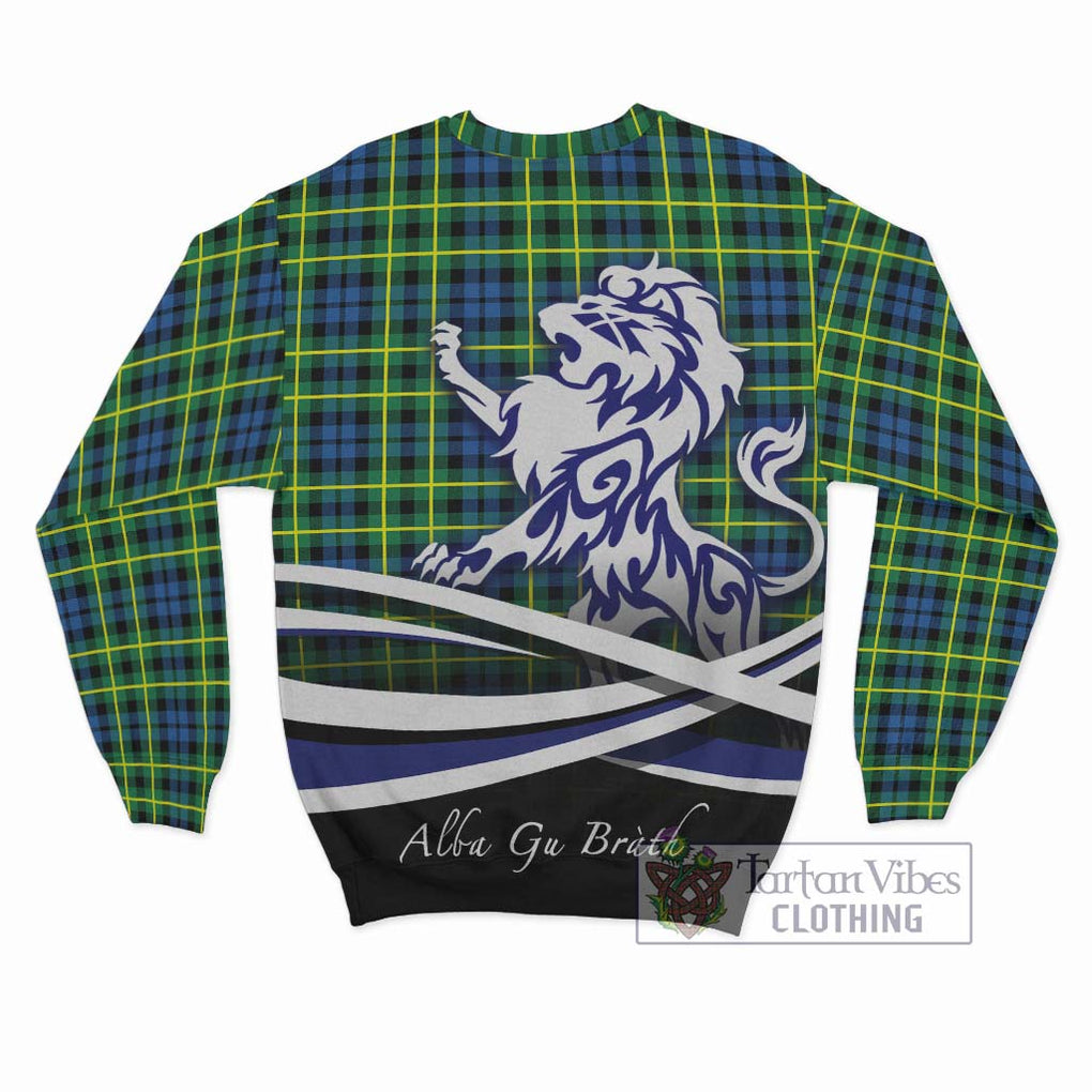 Campbell of Breadalbane Ancient Tartan Sweatshirt with Alba Gu Brath Regal Lion Emblem - Tartanvibesclothing Shop