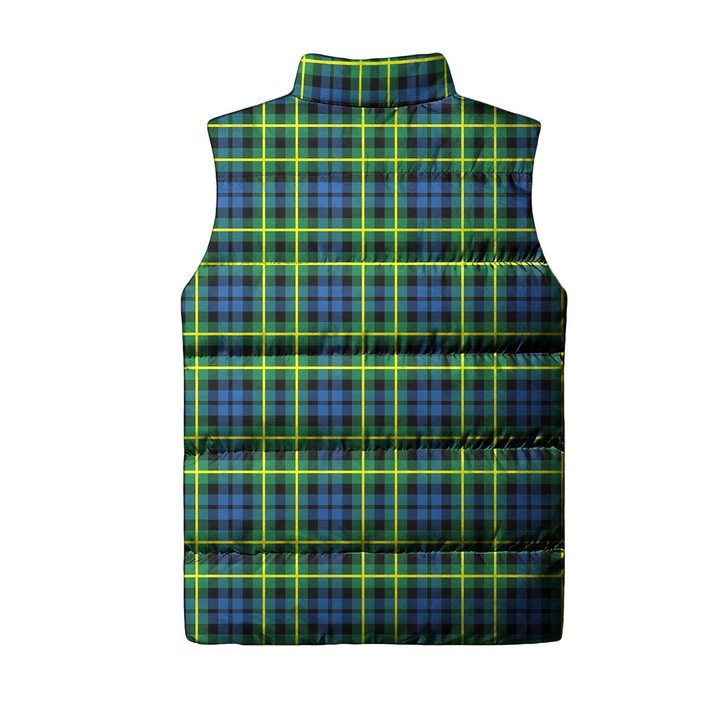 Campbell of Breadalbane Ancient Tartan Sleeveless Puffer Jacket with Family Crest - Tartanvibesclothing