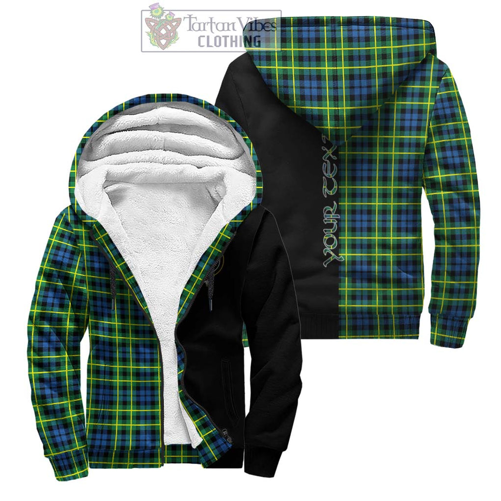 Campbell of Breadalbane Ancient Tartan Sherpa Hoodie with Family Crest and Half Of Me Style Unisex - Tartanvibesclothing Shop