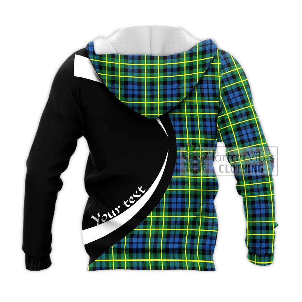 Campbell of Breadalbane Ancient Tartan Knitted Hoodie with Family Crest Circle Style - Tartan Vibes Clothing