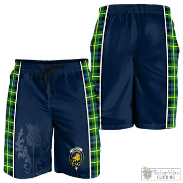 Campbell of Breadalbane Ancient Tartan Men's Shorts with Family Crest and Scottish Thistle Vibes Sport Style