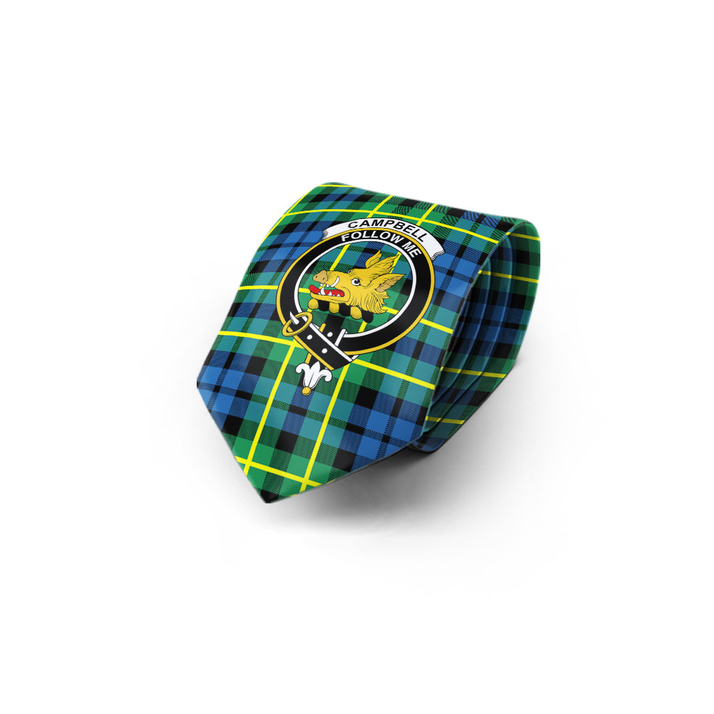 Campbell of Breadalbane Ancient Tartan Classic Necktie with Family Crest - Tartan Vibes Clothing