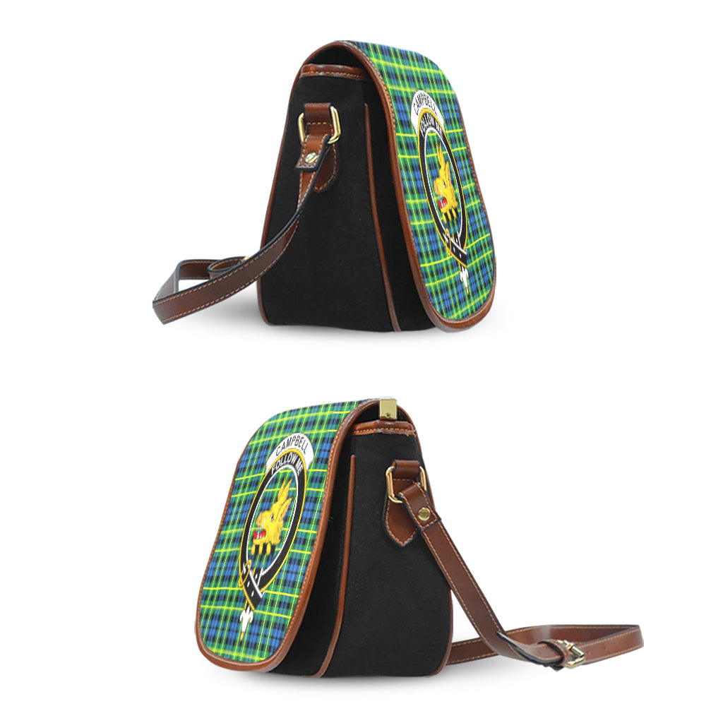 Campbell of Breadalbane Ancient Tartan Saddle Bag with Family Crest - Tartan Vibes Clothing