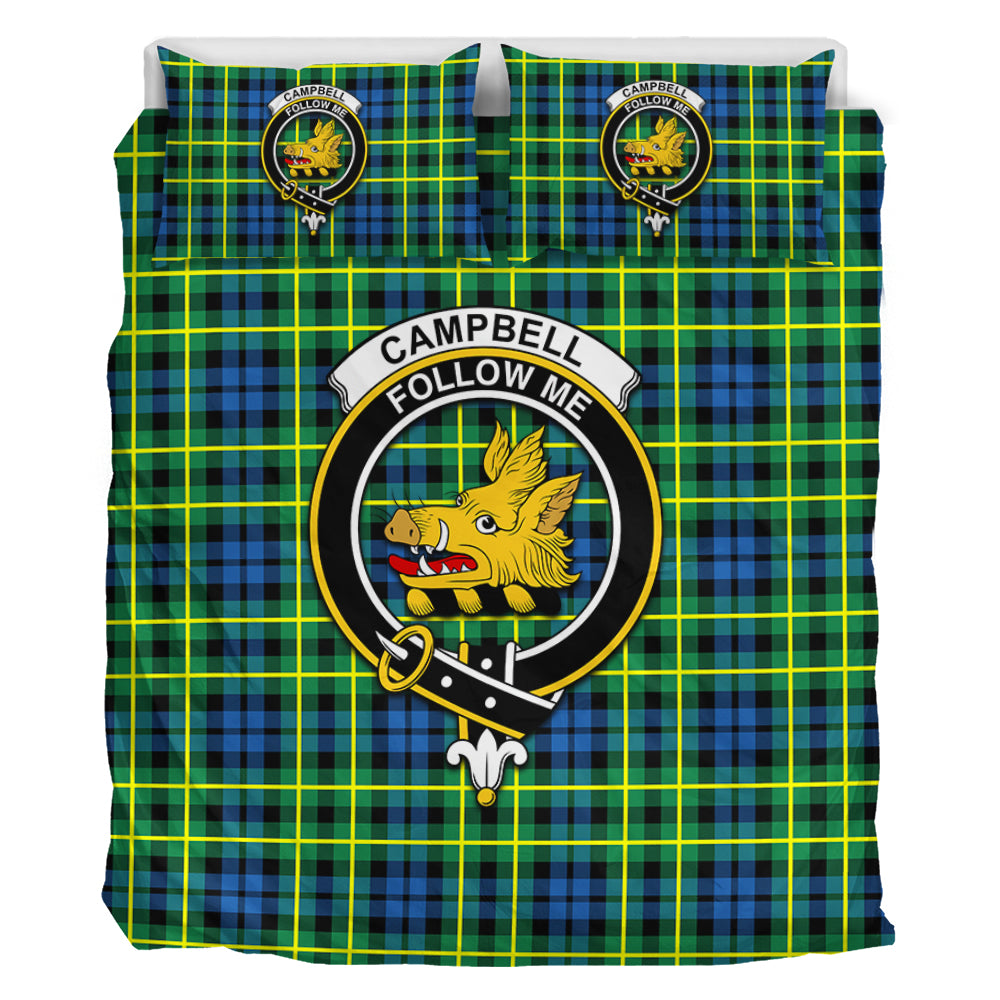 Campbell of Breadalbane Ancient Tartan Bedding Set with Family Crest - Tartan Vibes Clothing