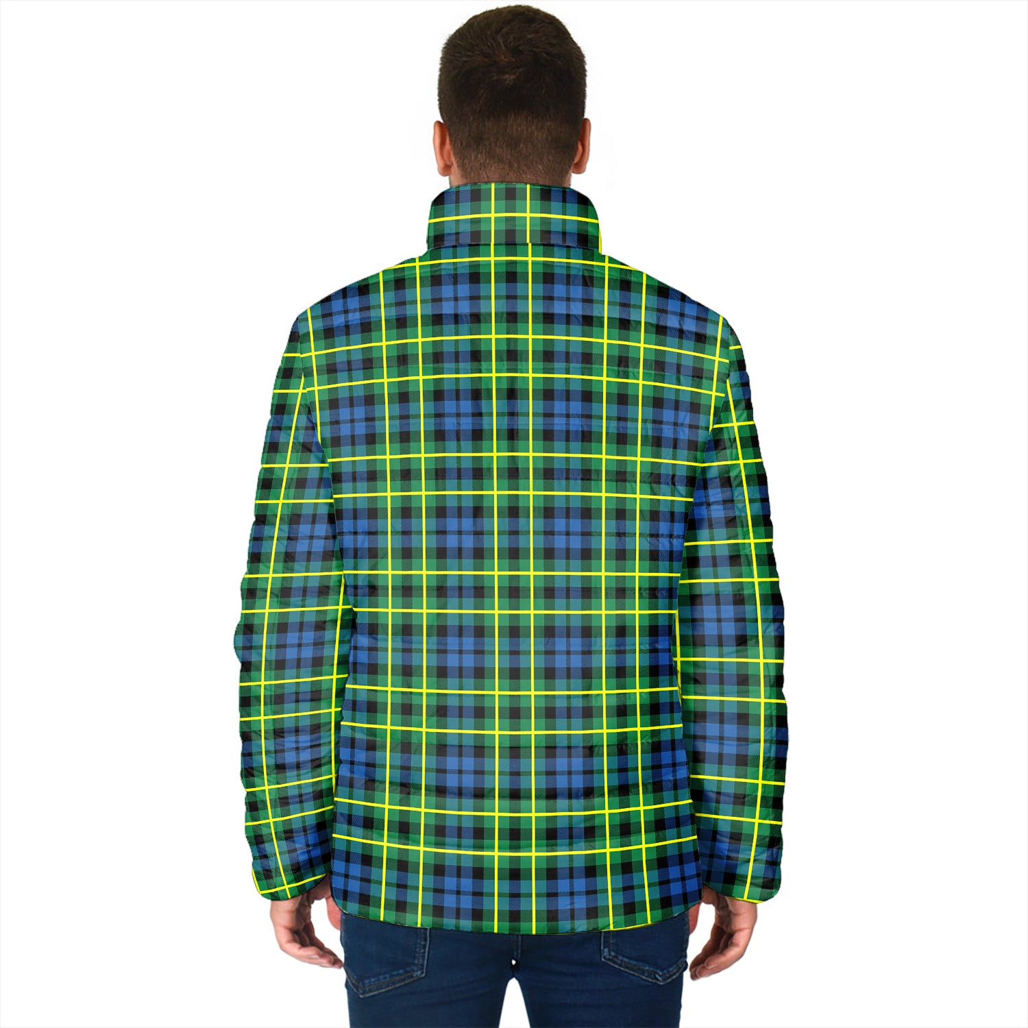 Campbell of Breadalbane Ancient Tartan Padded Jacket with Family Crest - Tartan Vibes Clothing