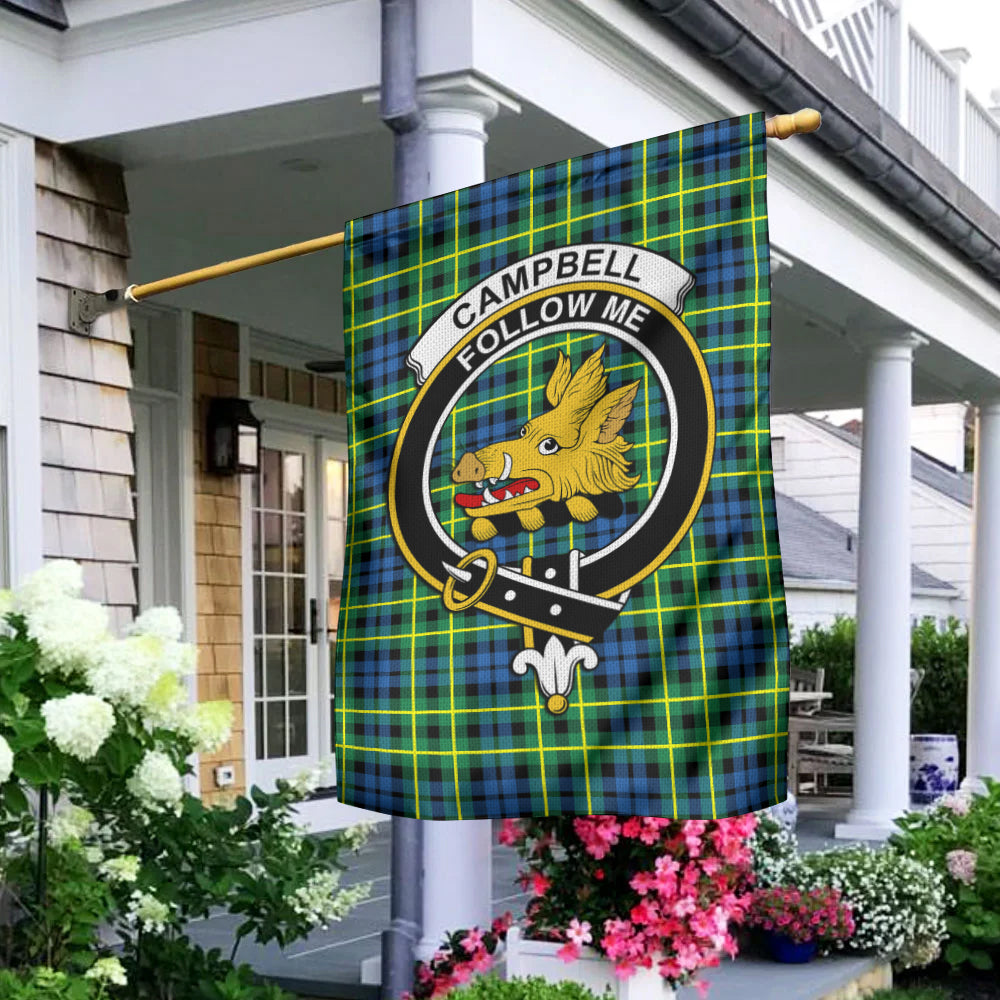 Campbell of Breadalbane Ancient Tartan Flag with Family Crest - Tartan Vibes Clothing