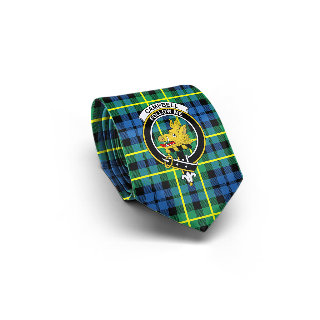 Campbell of Breadalbane Ancient Tartan Classic Necktie with Family Crest - Tartan Vibes Clothing