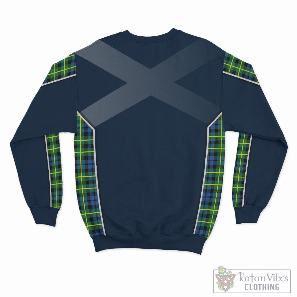 Tartan Vibes Clothing Campbell of Breadalbane Ancient Tartan Sweatshirt with Family Crest and Scottish Thistle Vibes Sport Style