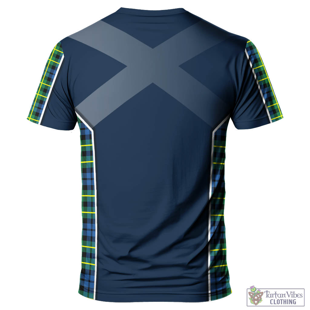 Tartan Vibes Clothing Campbell of Breadalbane Ancient Tartan T-Shirt with Family Crest and Lion Rampant Vibes Sport Style