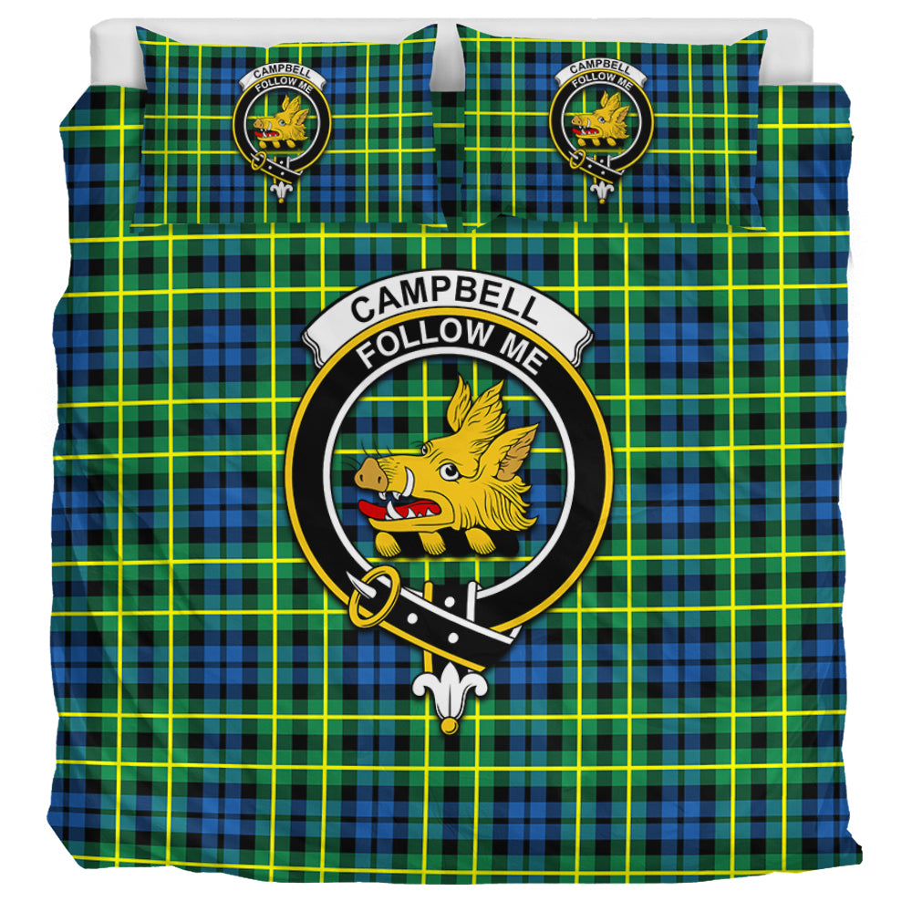 Campbell of Breadalbane Ancient Tartan Bedding Set with Family Crest UK Bedding Set UK Super King 104*94 inch - Tartan Vibes Clothing