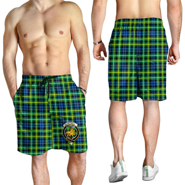 Campbell of Breadalbane Ancient Tartan Mens Shorts with Family Crest