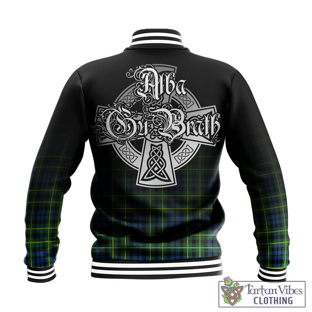 Tartan Vibes Clothing Campbell of Breadalbane Ancient Tartan Baseball Jacket Featuring Alba Gu Brath Family Crest Celtic Inspired