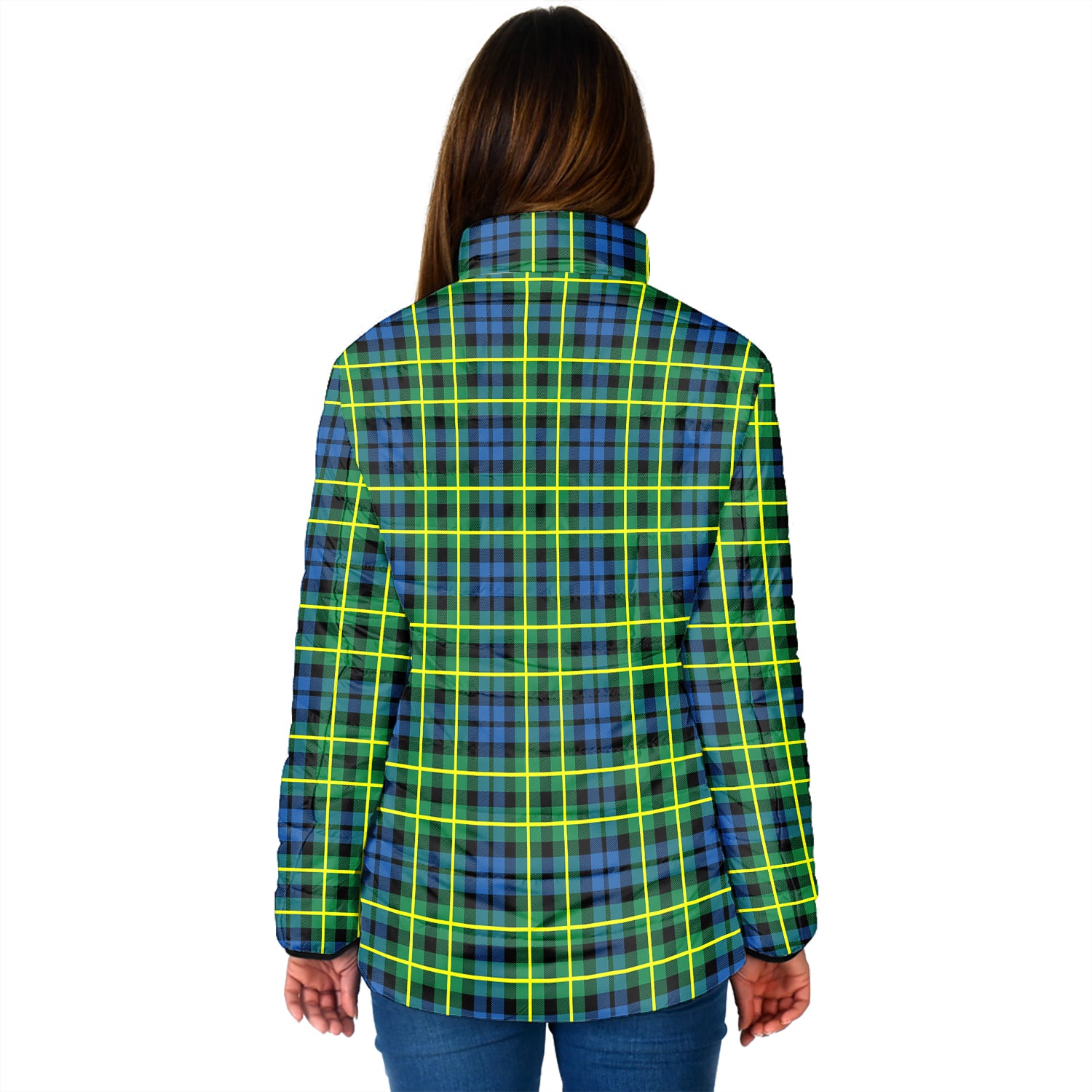 Campbell of Breadalbane Ancient Tartan Padded Jacket with Family Crest - Tartan Vibes Clothing