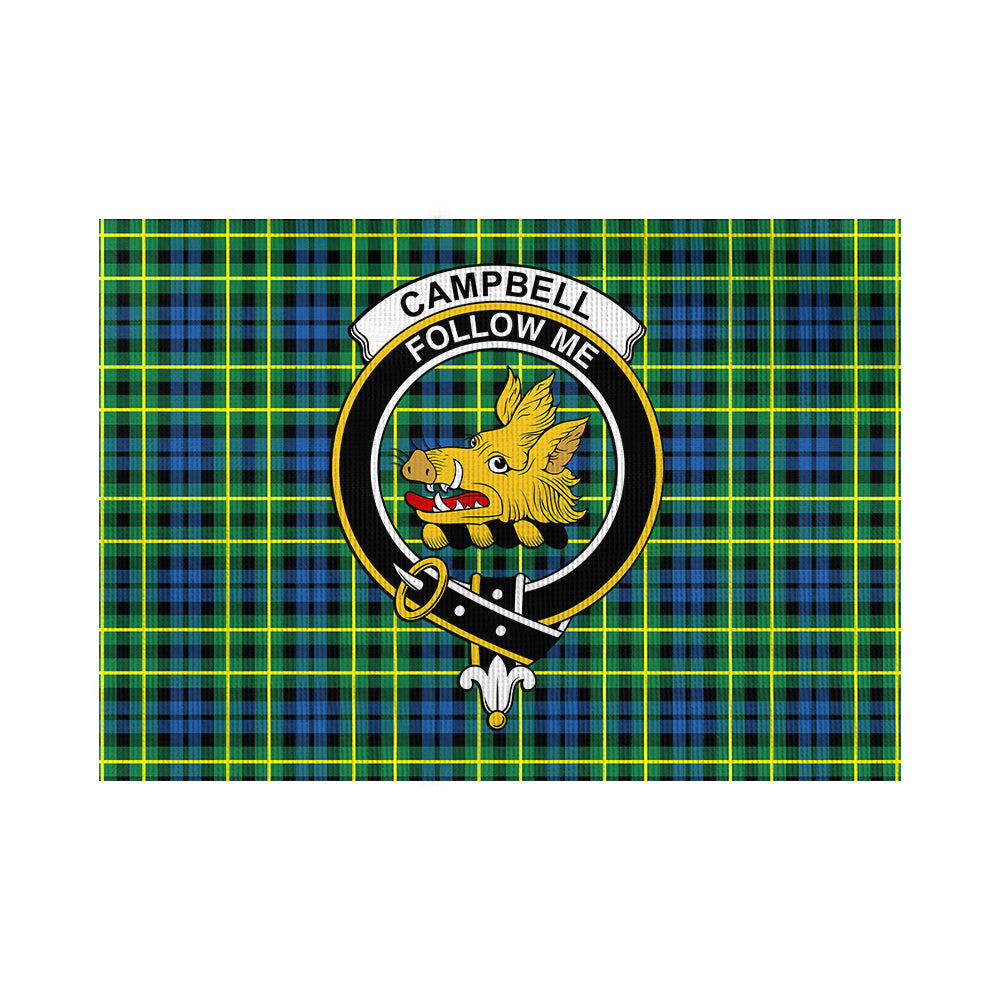 Campbell of Breadalbane Ancient Tartan Flag with Family Crest - Tartan Vibes Clothing