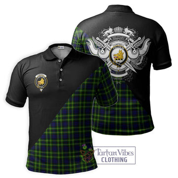 Campbell of Breadalbane Modern Tartan Polo Shirt with Family Crest and Military Logo Style