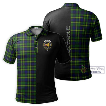 Campbell of Breadalbane Modern Tartan Polo Shirt with Family Crest and Half Of Me Style