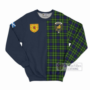 Campbell of Breadalbane Modern Tartan Sweatshirt Alba with Scottish Lion Royal Arm Half Style