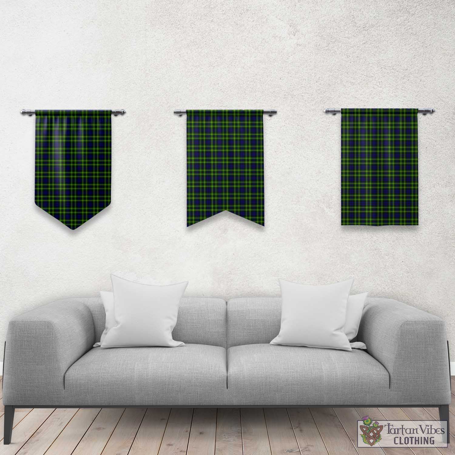 Tartan Vibes Clothing Campbell of Breadalbane Modern Tartan Gonfalon, Tartan Banner