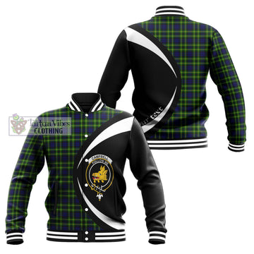 Campbell of Breadalbane Modern Tartan Baseball Jacket with Family Crest Circle Style