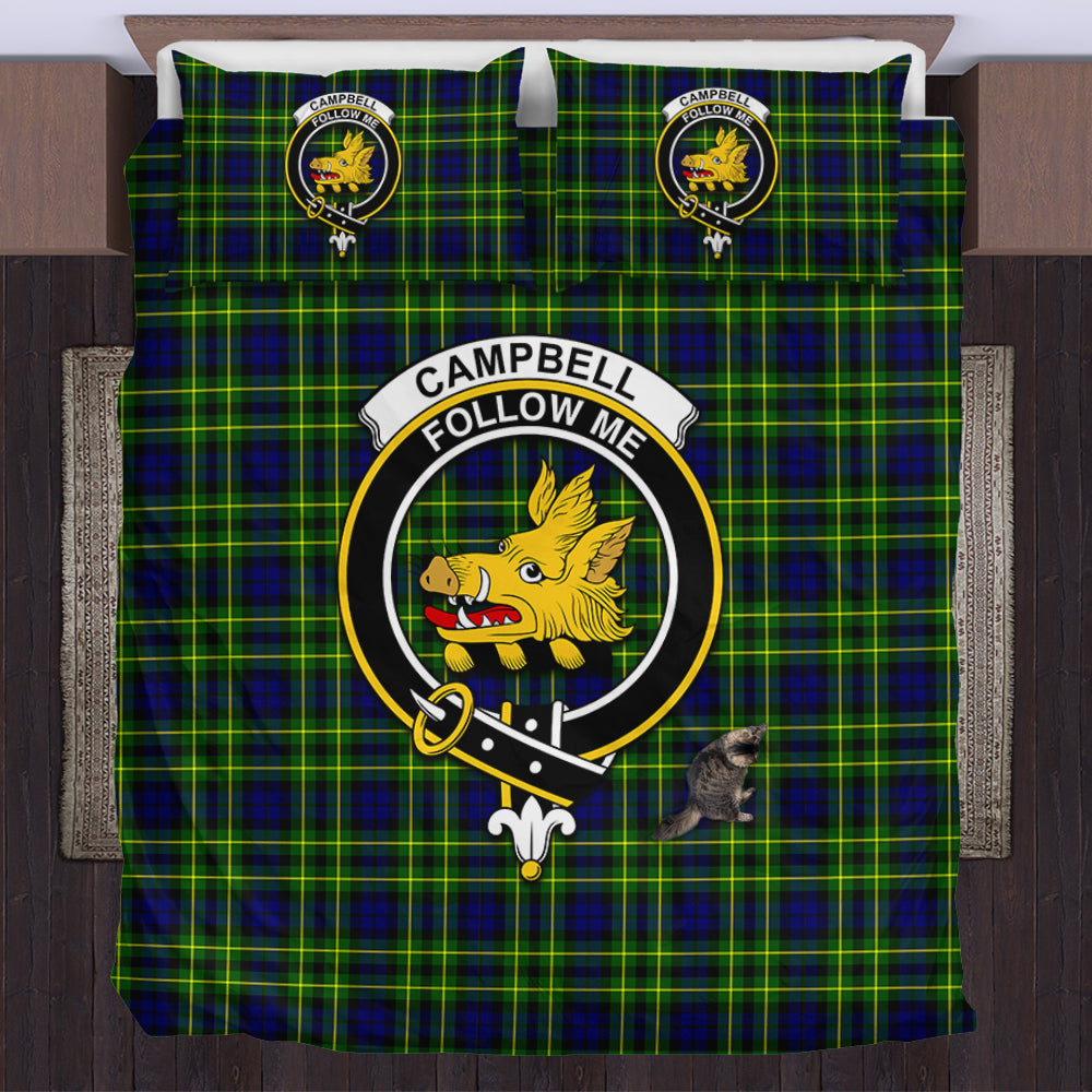 Campbell of Breadalbane Modern Tartan Bedding Set with Family Crest US Bedding Set - Tartan Vibes Clothing