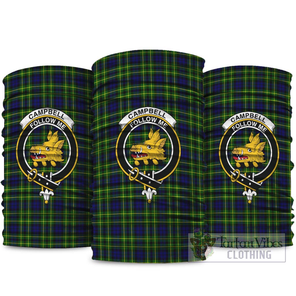 Campbell of Breadalbane Modern Tartan Neck Gaiters, Tartan Bandanas, Tartan Head Band with Family Crest